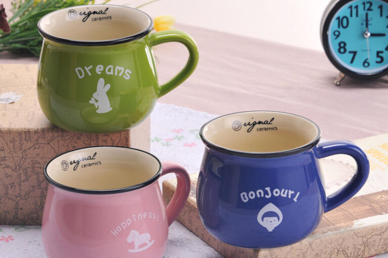 High-Quality Ceramic Enamel Mugs with Custom Logo (4) Durable ceramic enamel mugs