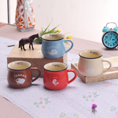Durable ceramic enamel mugs