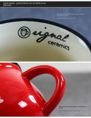 Durable ceramic enamel mugs