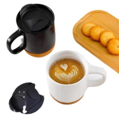 ceramic coffee mug with cork bottom