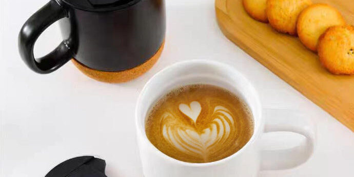 ceramic coffee mug with cork bottom