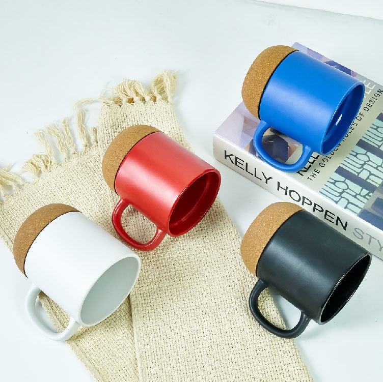 ceramic coffee mug with cork bottom
