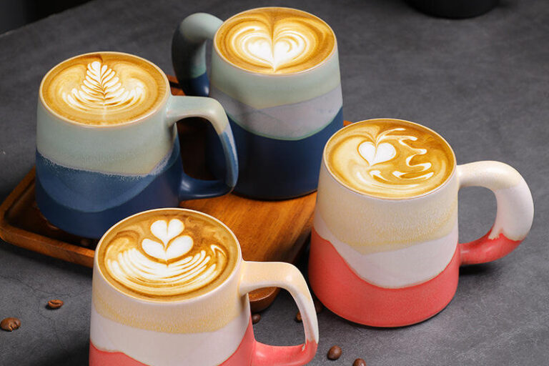 Kiln Glazed 12 14oz Ceramic Coffee Mugs Custom Logo (6) 12–14oz ceramic coffee mugs set