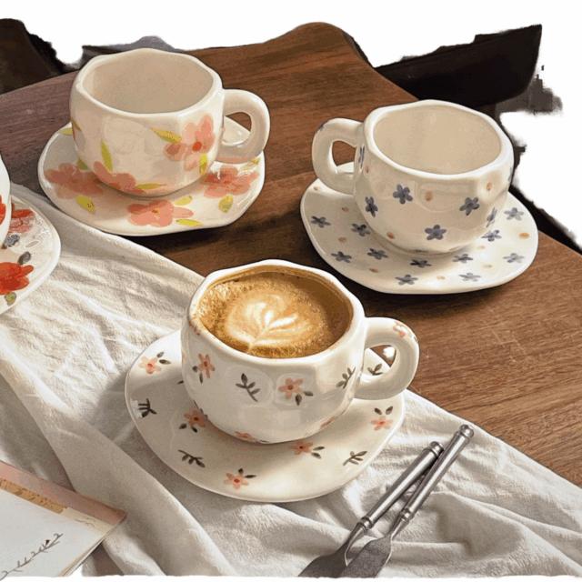 light-luxury ceramic cup & saucer