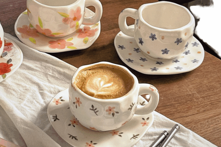 Light Luxury Ceramic Coffee Mugs Tea Cup & Saucer Set (1) light-luxury ceramic cup & saucer