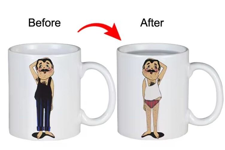 Magic Color-Changing Ceramic Sublimation Mug 11oz (3) blank magic color-changing mug