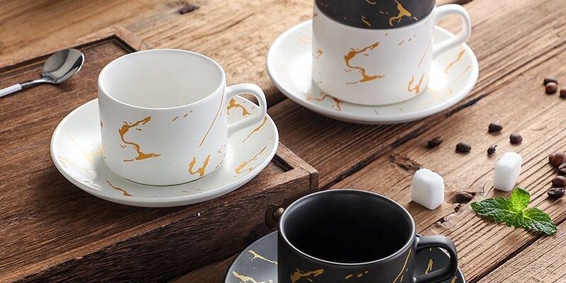 220cc porcelain coffee cup & saucer