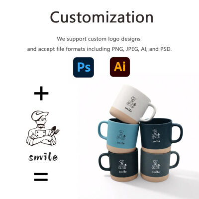 beige no-handle ceramic coffee cup