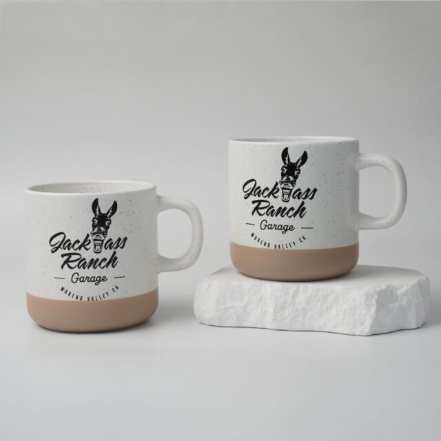 beige no-handle ceramic coffee cup