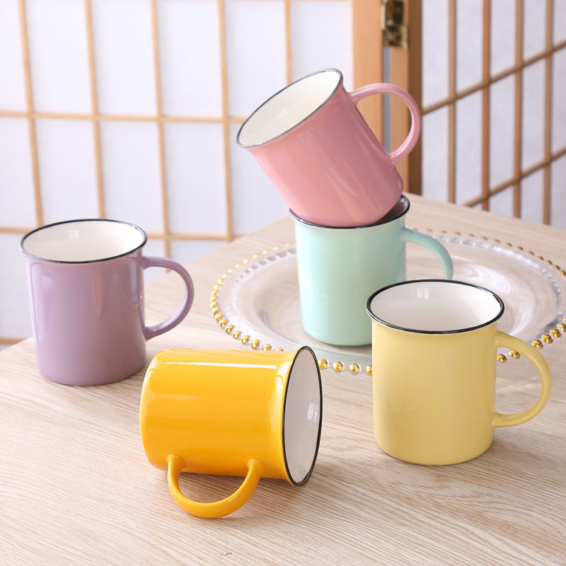 ceramic enamel coffee cup for hiking trips