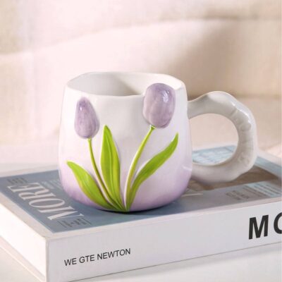 Ceramic Cup with Gradient Underglaze Design