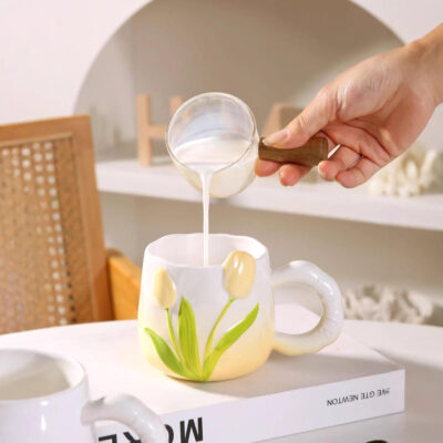 Ceramic Cup with Gradient Underglaze Design