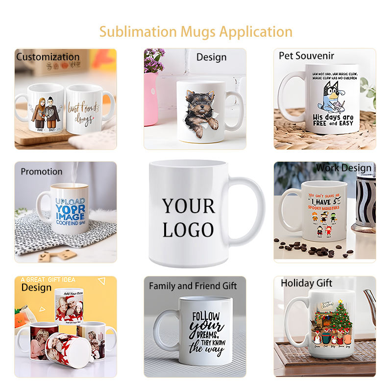 White Sublimation Blank Ceramic Mugs