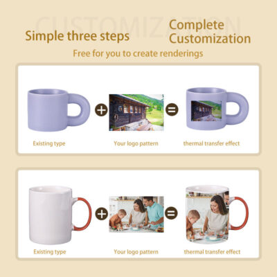 White Sublimation Blank Ceramic Mugs