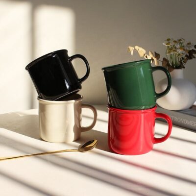 ceramic enamel coffee mug custom
