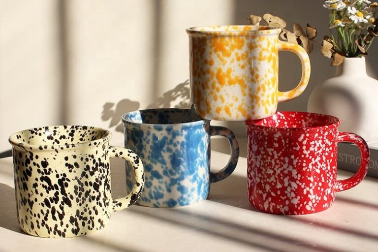 Vintage Speckled Ceramic Enamel Coffee Mug Custom (5) ceramic enamel coffee mug custom