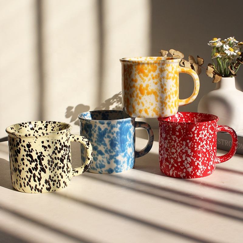 ceramic enamel coffee mug custom