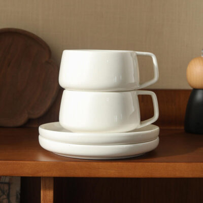 ceramic earthenware coffee and tea cup set