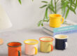 ceramic enamel camping mugs with handle