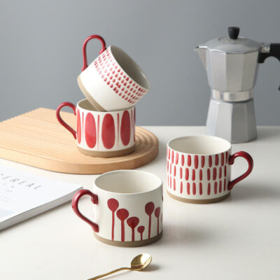Nordic ceramic coffee mug with custom logo