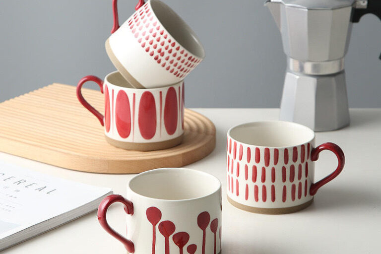 Nordic ceramic coffee mug with custom logo