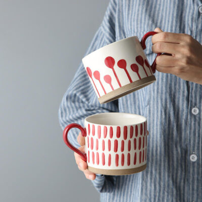 Nordic ceramic coffee mug with custom logo